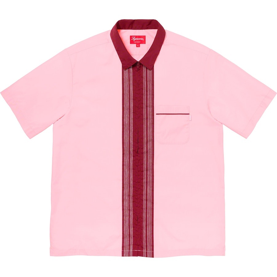 Supreme Bowling Zip S/S Shirt Pink ...